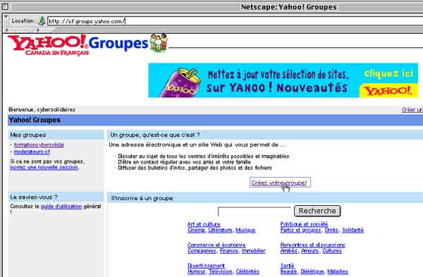 Exemple avec Yahoo!