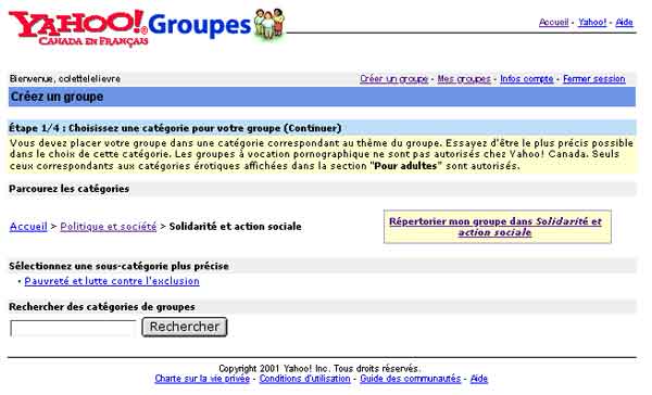 Exemple avec Yahoo!