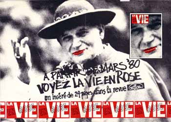 La Vie en rose. Insr de lancement publi dans le Temps fou en mars 1980