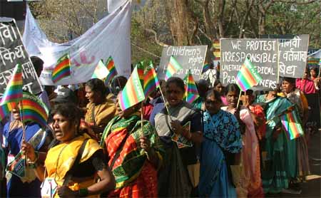 Travailleuses du sexe du monde, unies! Queer and Sex Workers March. Mumbai, 18 janvier 2004